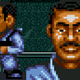 Old-school video game sprites depict a man ready to bust some ghosts.